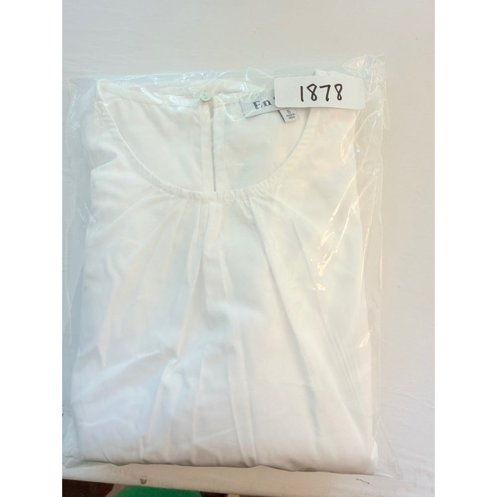 EN SAISON White Puff Sleeve Boho Peasant Cottagecore Romantic Blouse Sz SMALL - Picture 7 of 7